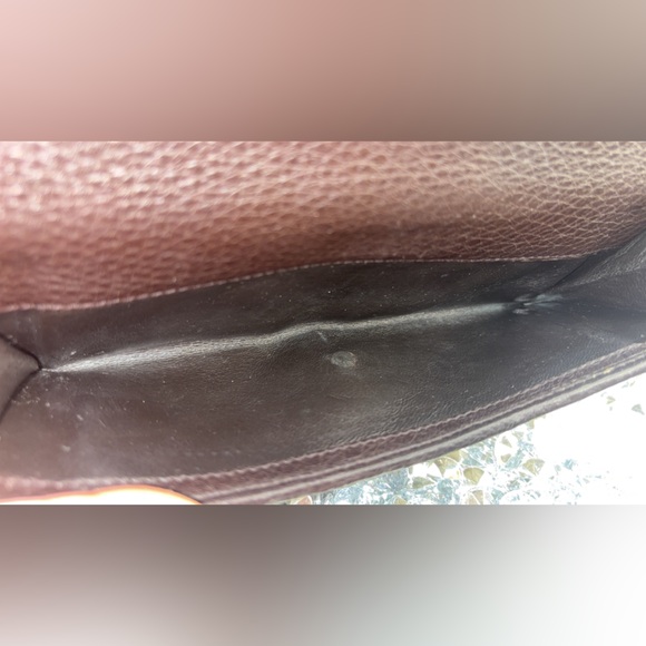 Gucci vintage 1973 Continental wallet Diamante canvas and black leather EUC - Picture 14 of 16